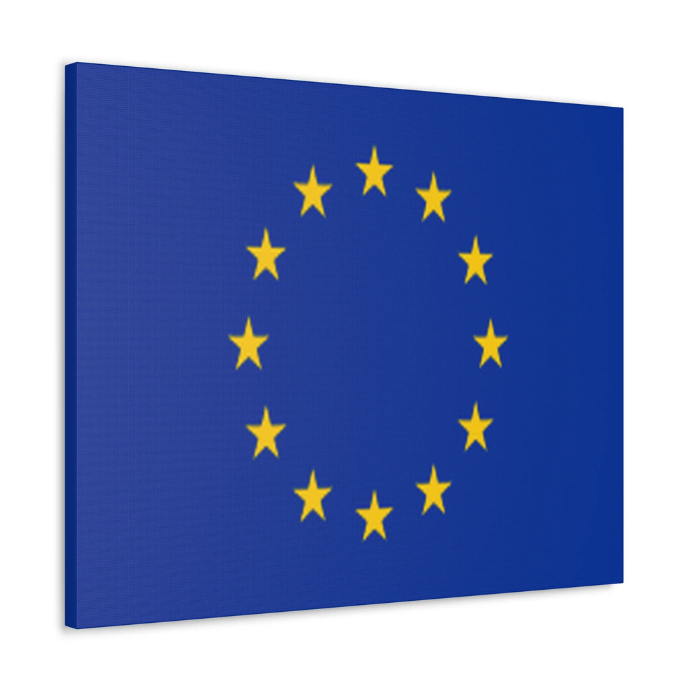 European Union Country Flag Canvas Vibrant Wall Art Unframed Home Decor